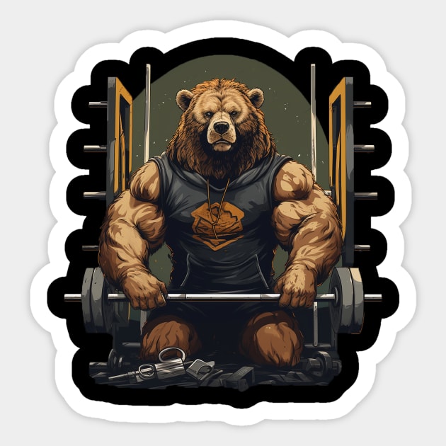 bear at gym Sticker by dubcarnage